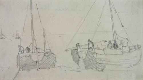 Fisherfolk with fishing boats